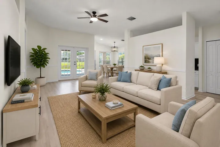 Virtually Staged Livingroom