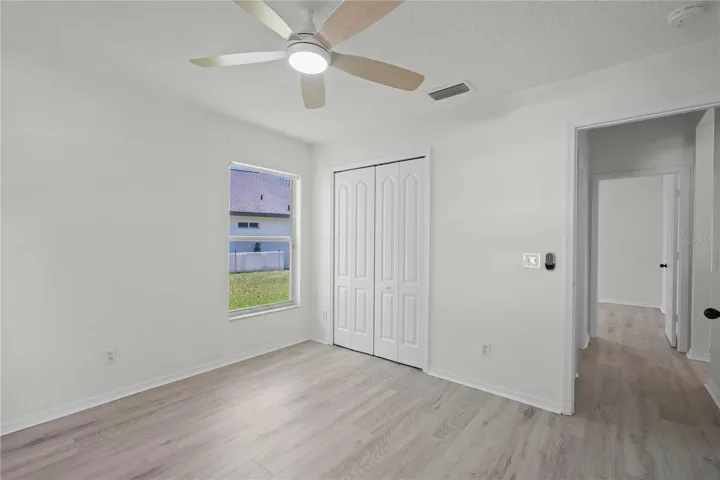 Bedroom #2 - New Flooring, New Professional Paint, New Ceiling Fan