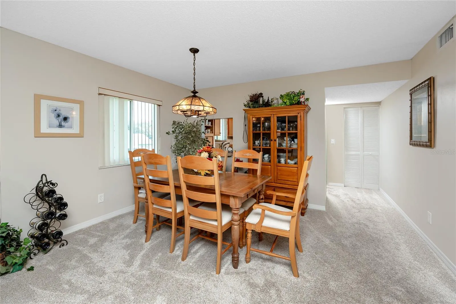 Dining room and entrance to kitchen