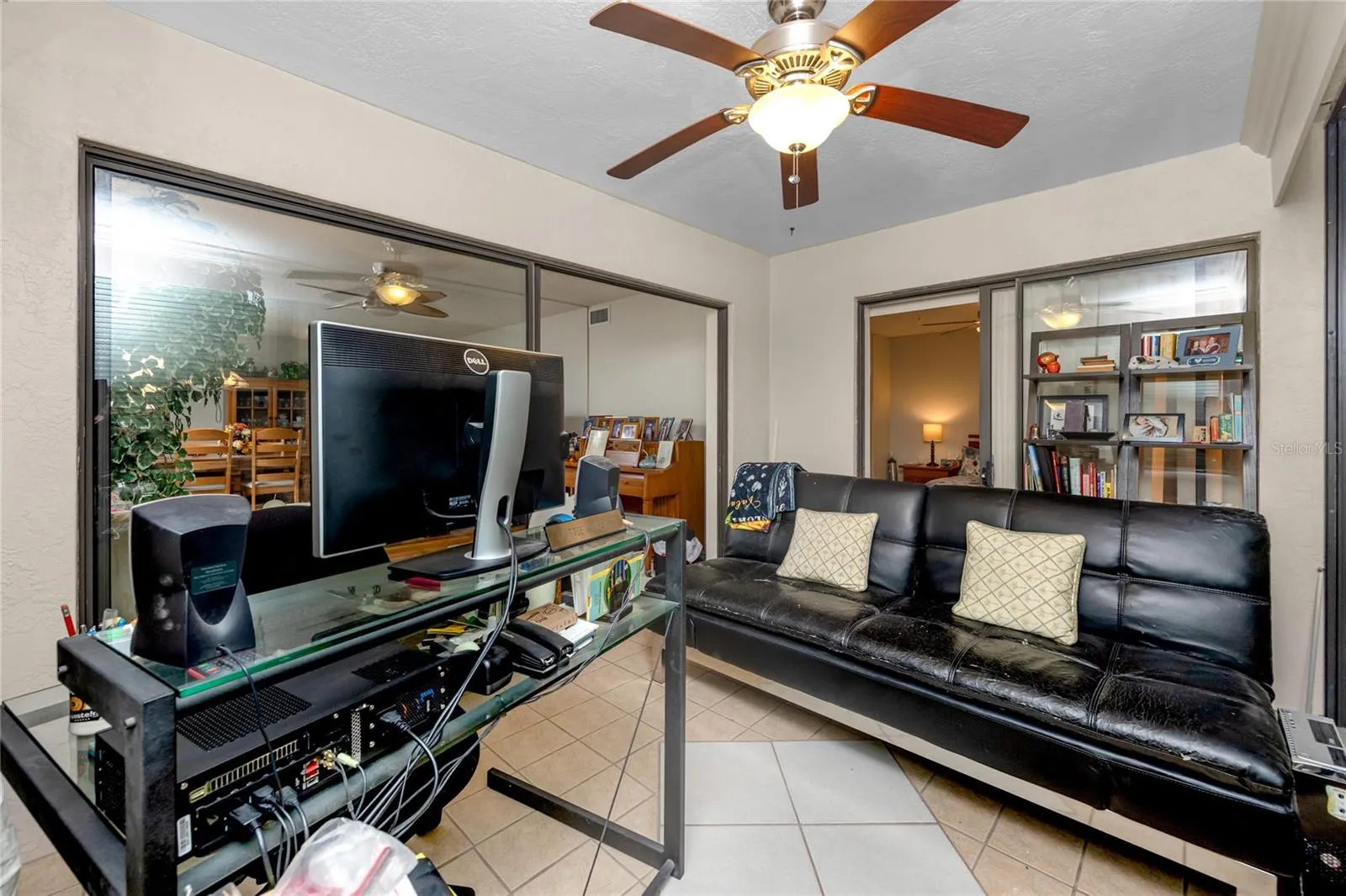 Porched used as office
