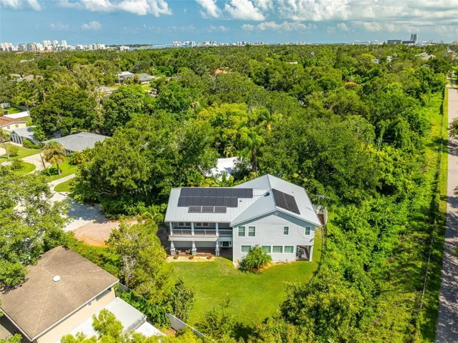 Stunning aerial vantage of property.
