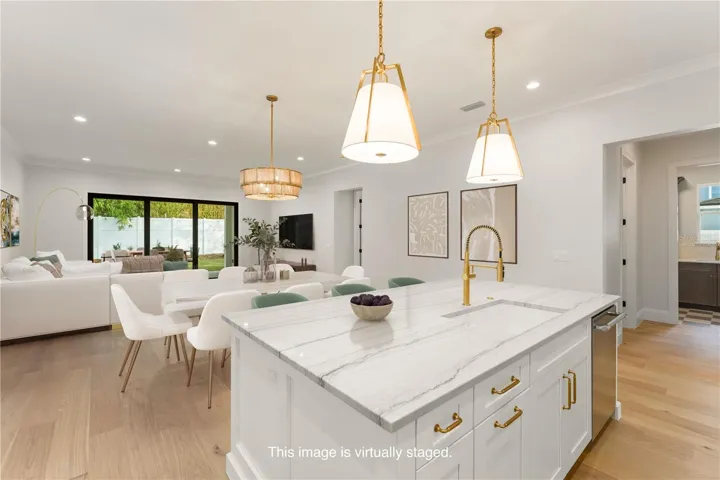 Virtually staged image of the great room.