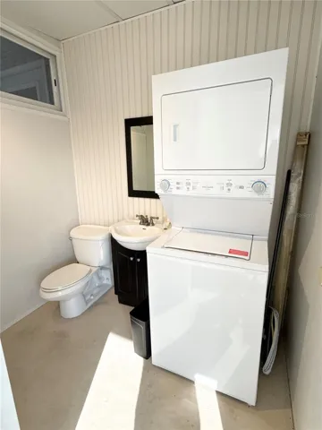Washer and dryer and half bath!