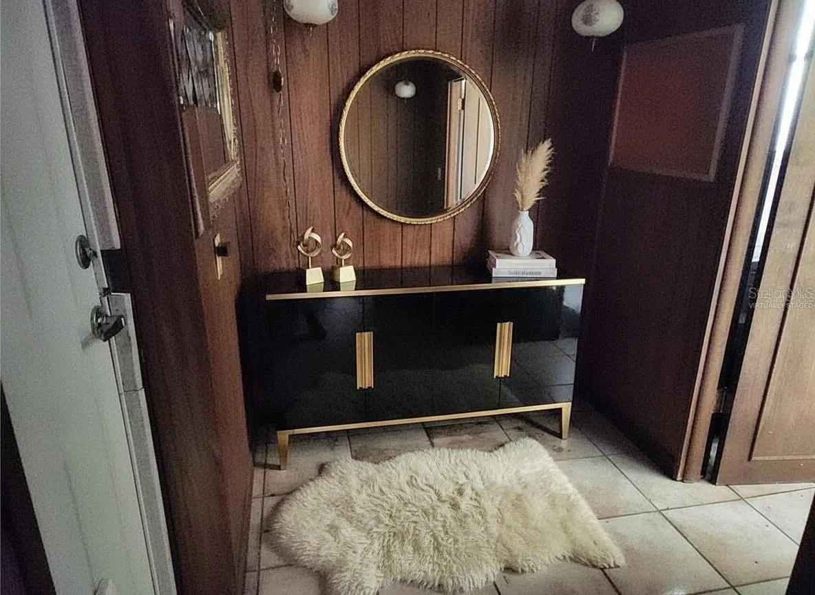 vanity make up area virtually staged