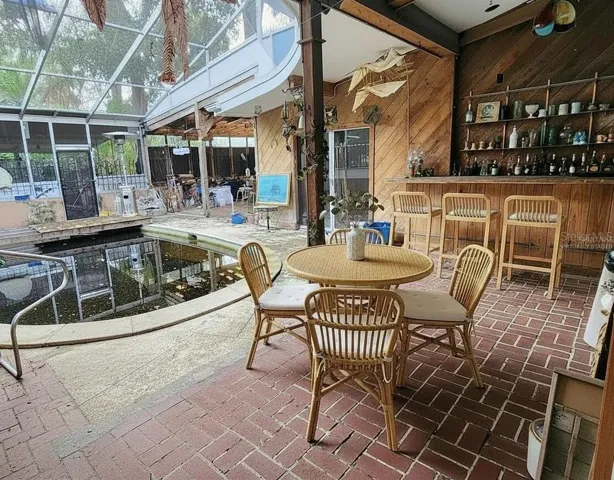 virtually staged pool area