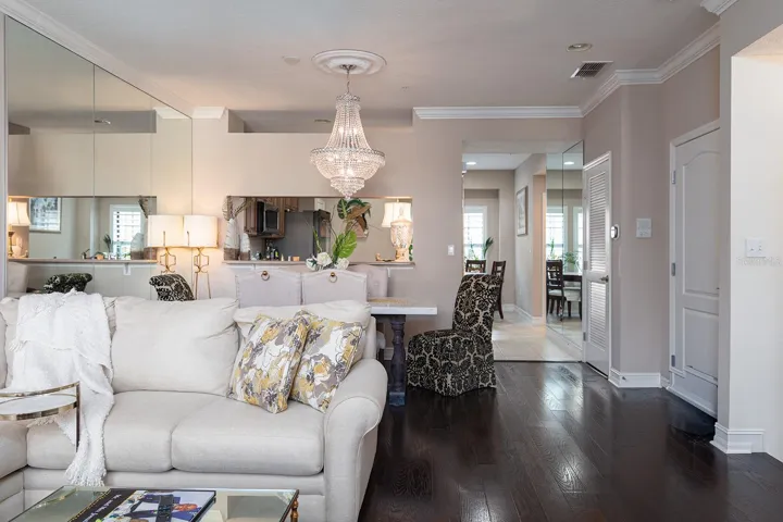Living Room/Dining Room on the 2nd Floor with Elevator Access