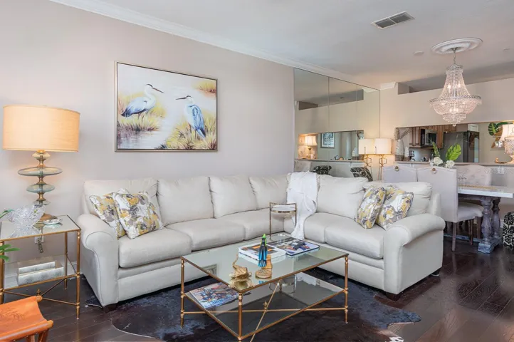 Living Room on the 2nd Floor with Elevator Access