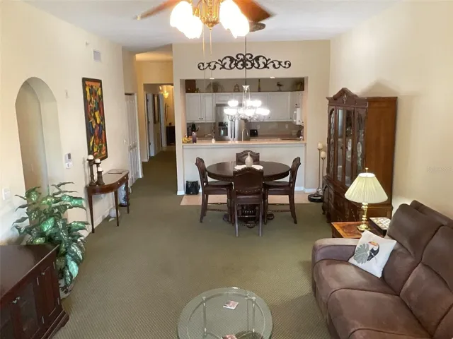 Living dining from Lanai Screen in Patio