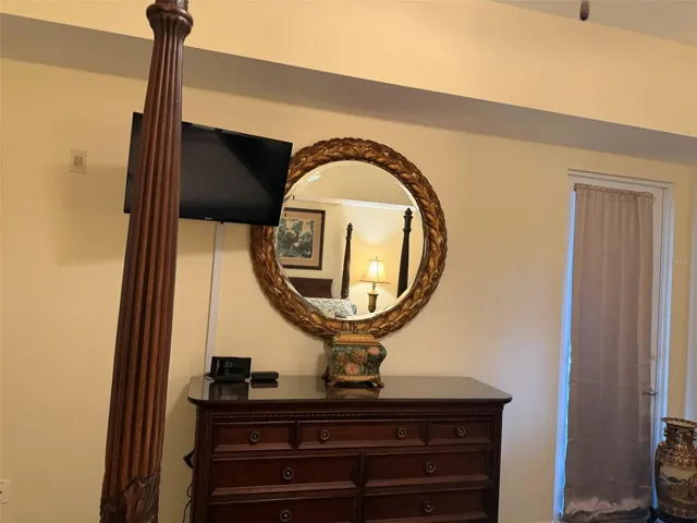 TV and Dresser in Primary Bedroom