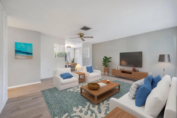 LIVING ROOM VIRTUALLY STAGED