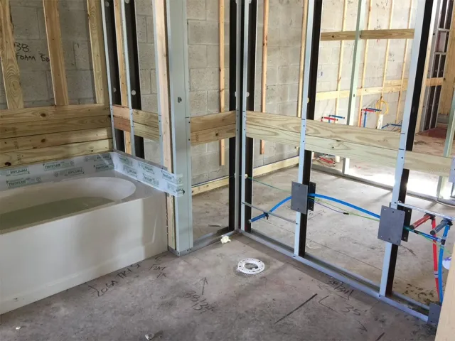 The construction of the home was very important to the Sellers. Steel beams were used throughout the  build.