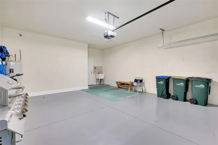2-car garage, painted cement floor.