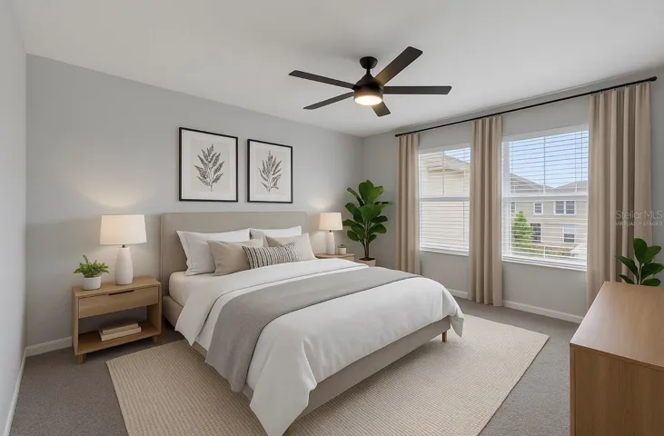 Primary Bedroom - Virtually staged