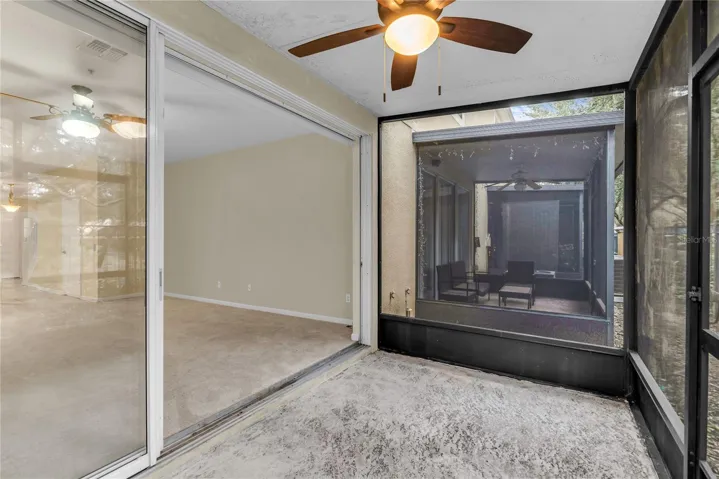 Covered & Screened Patio