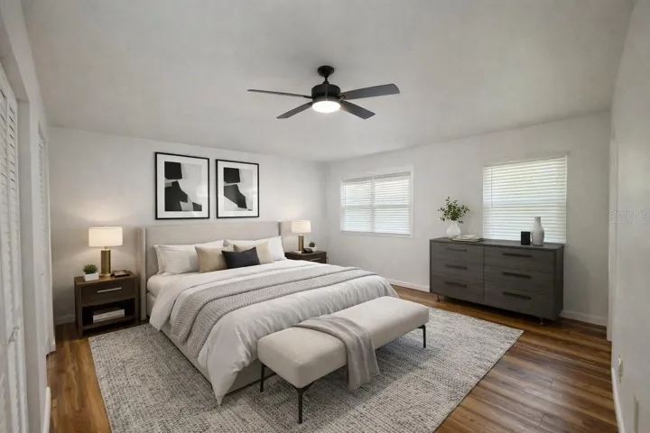 Virtually staged - Master bedroom
