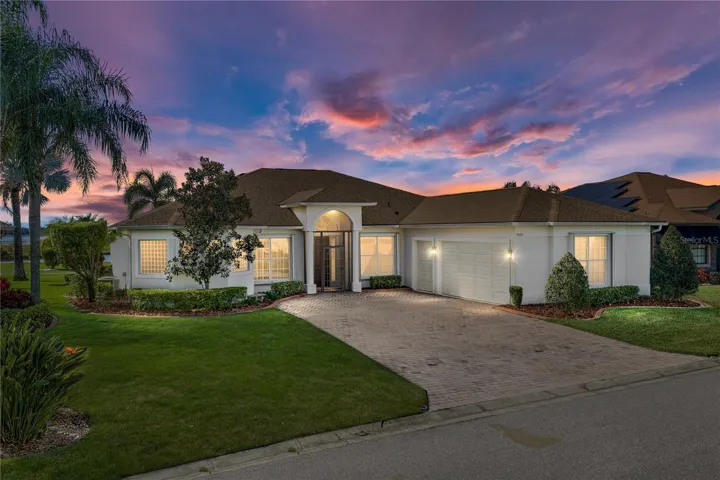 This highly upgraded VALENCIA floor plan home is located on a premium golf course frontage lot with pond, lake and preserve views.