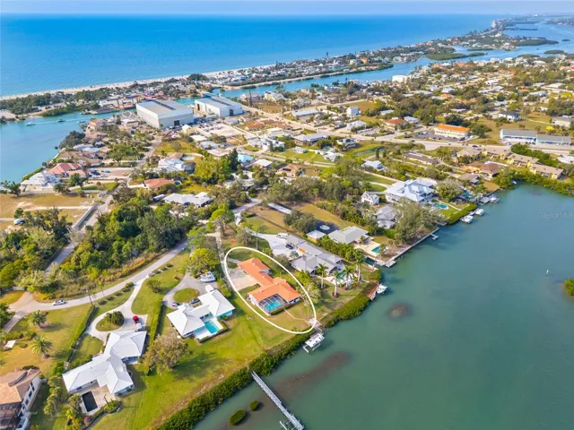 Aerial View highlighting proximity to marina and gulf beaches