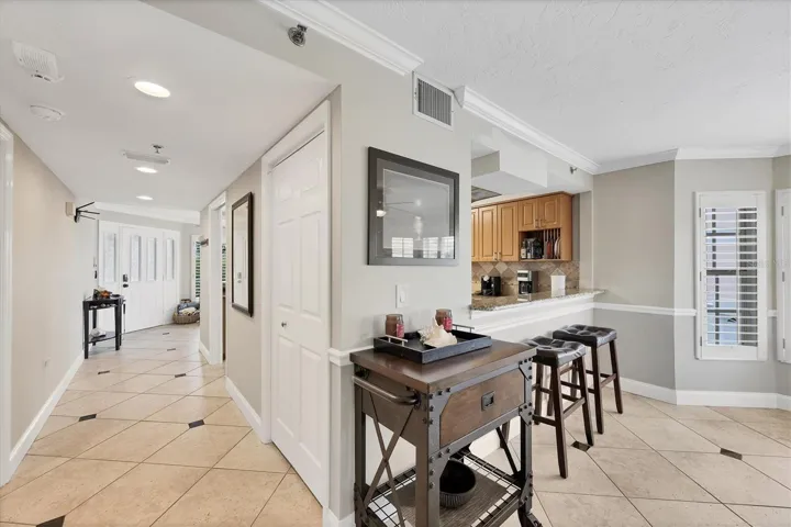 Hallway enters to the spacious Dining Room & Living Room