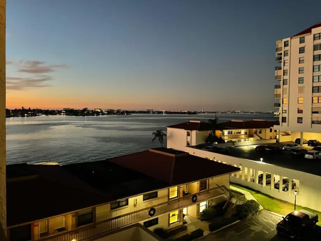 Sunset from the deck overlooking the Bay