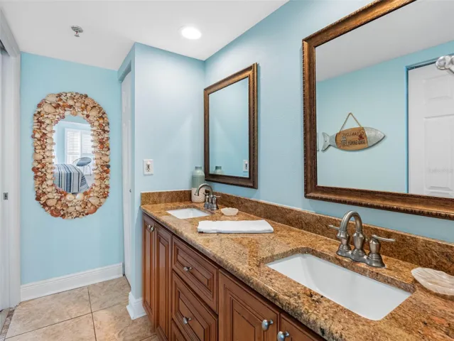 Primary bedroom with dual vanity