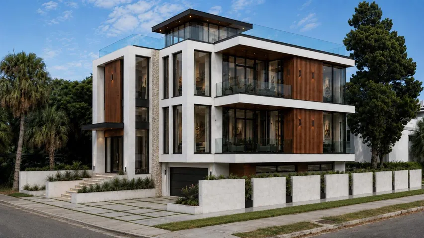 Artist’s rendering of a proposed residence. Conceptual representation only. Final design, dimensions, materials, landscaping, site placement and other features are subject to change and applicable governmental approvals.