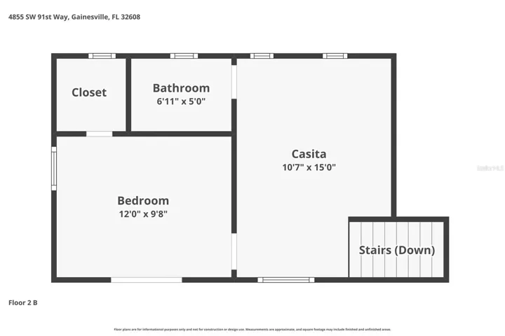 Floor 2 above garage apartment