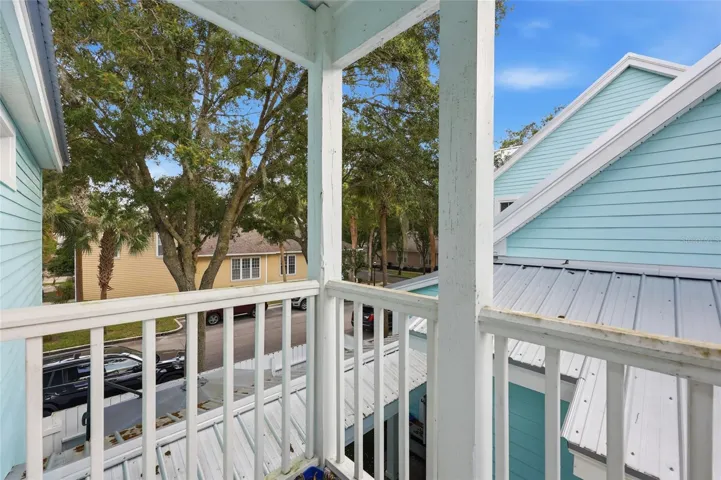 Above garage apartment balcony