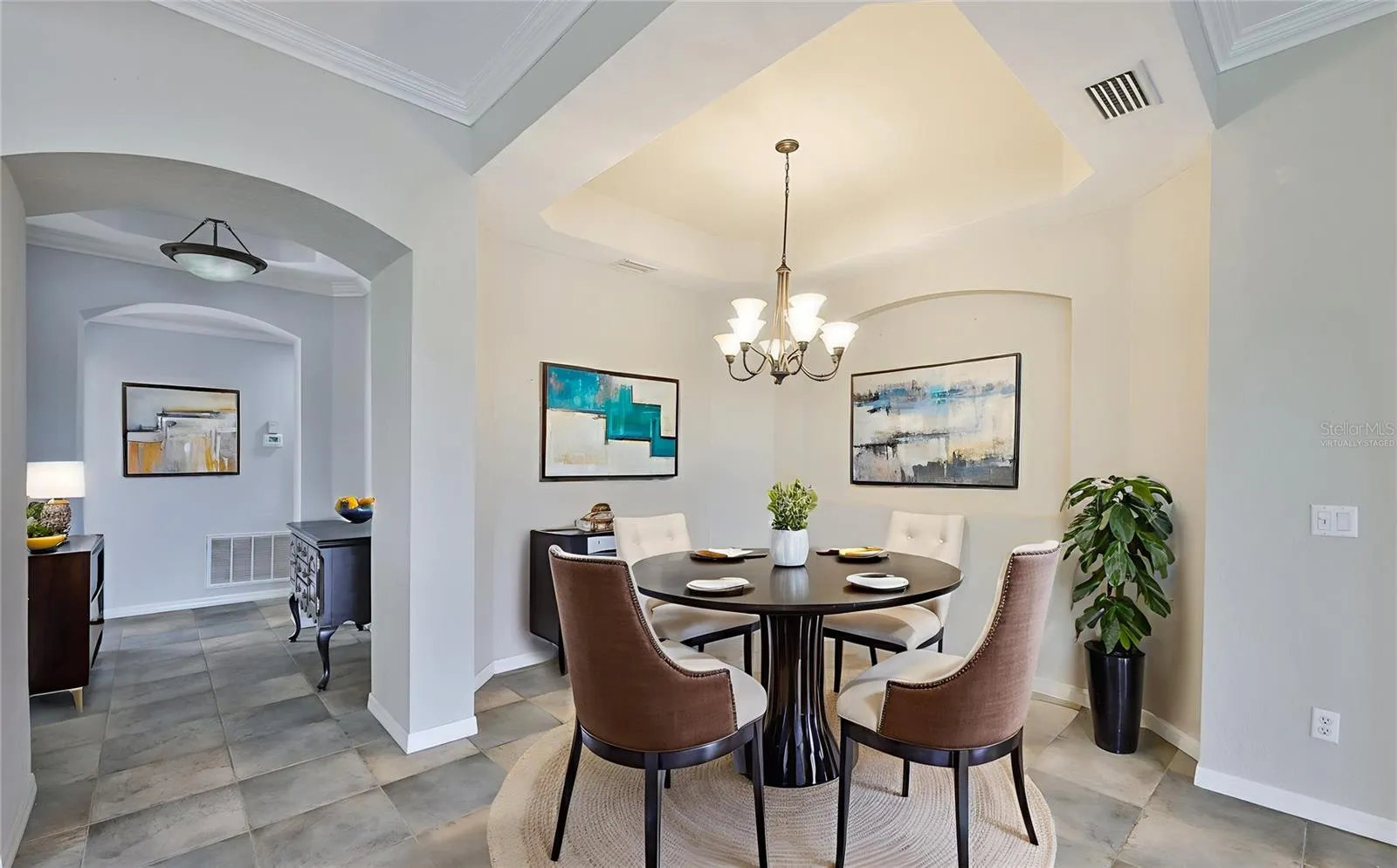 Virtually staged Dining Area