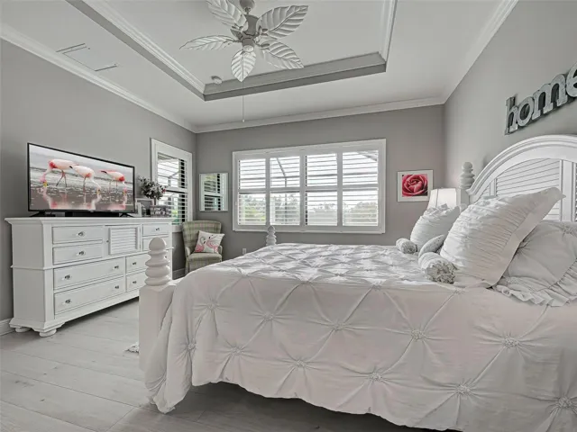 Beautiful Ceiling Fan Adorns Primary Suite
