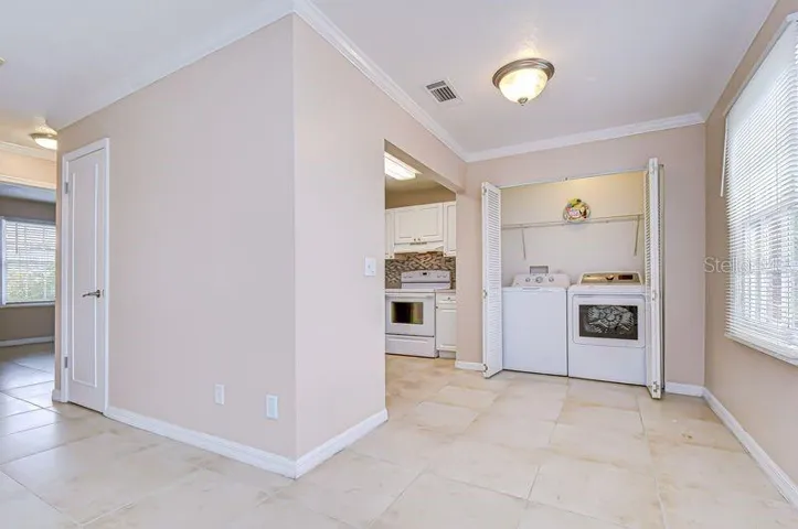 Convenient Laundry Closet with Washer and Dryer