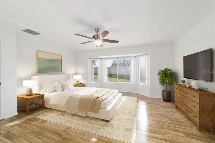 Virtually Staged Primary Bedroom