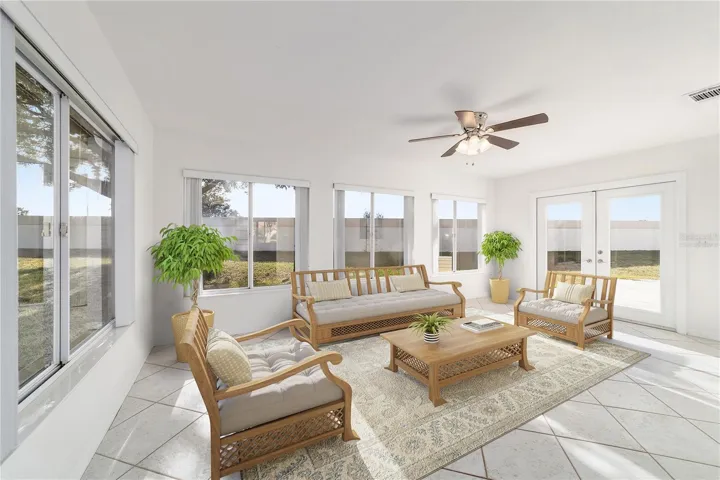 Virtually Staged Florida Room