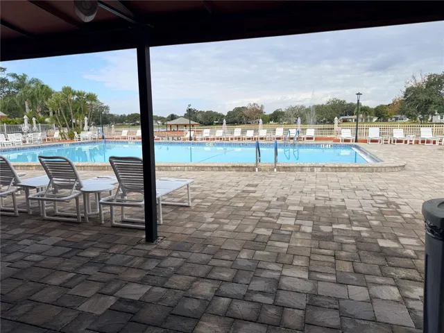View of lake from pool deck.