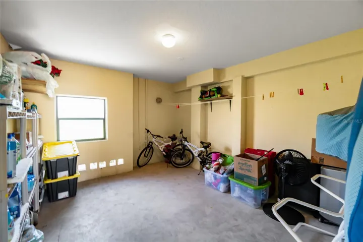 Extra storage in rear of garage space