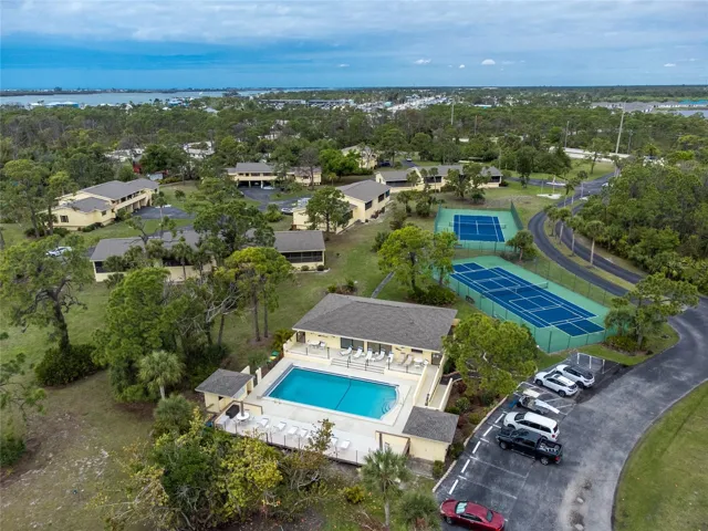 Clubhouse, pool and tennis courts