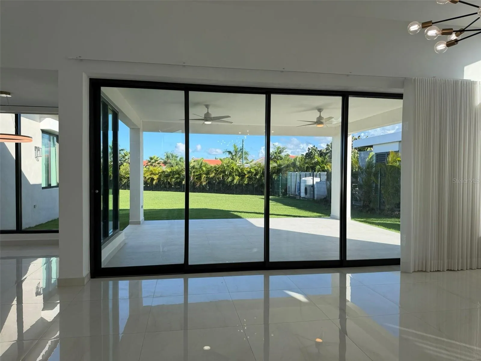 Doors open completely to terrace