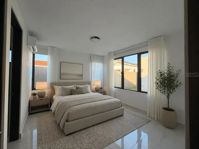 AI virtually staged bedroom