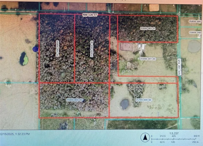 Outline of 5 Parcels
