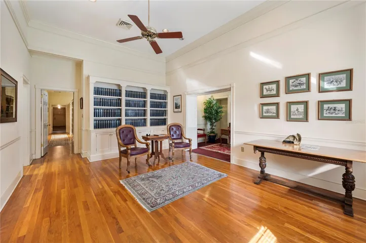 As you enter , the spacious reception area features many of the buildings original charm.