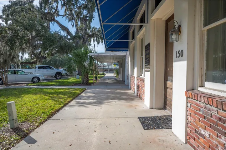 The front walk way and entrance to the property.