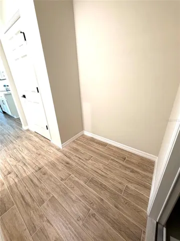 Mud room area just off laundry room.