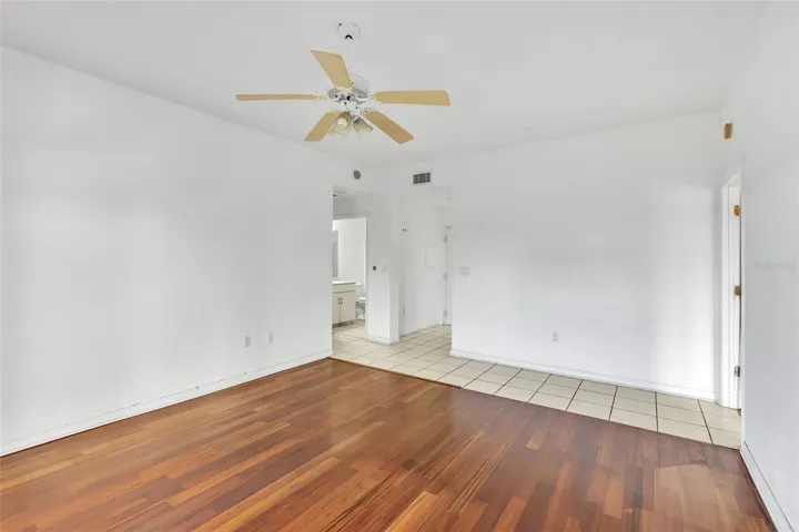 Living Room View from Sliders - Split Floor Plan