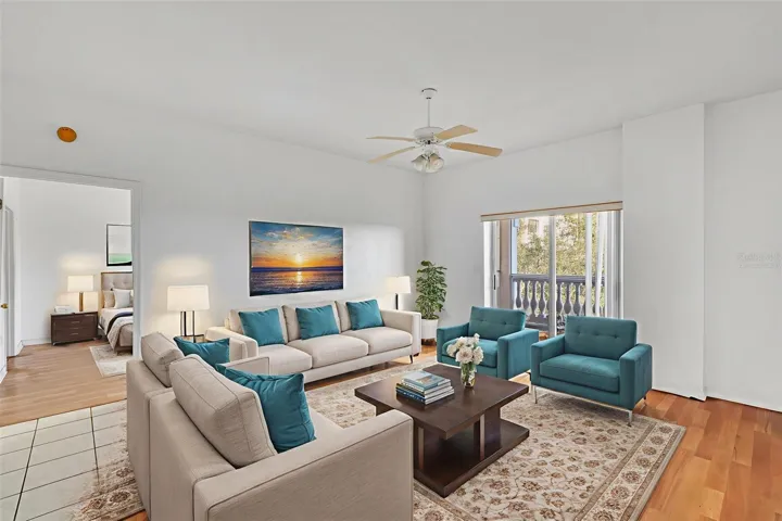 Virtually Staged Living Room