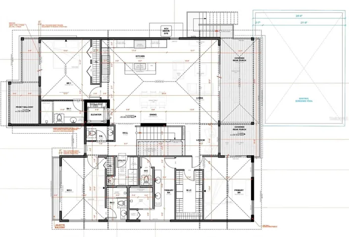First FloorLevel showing pool cage