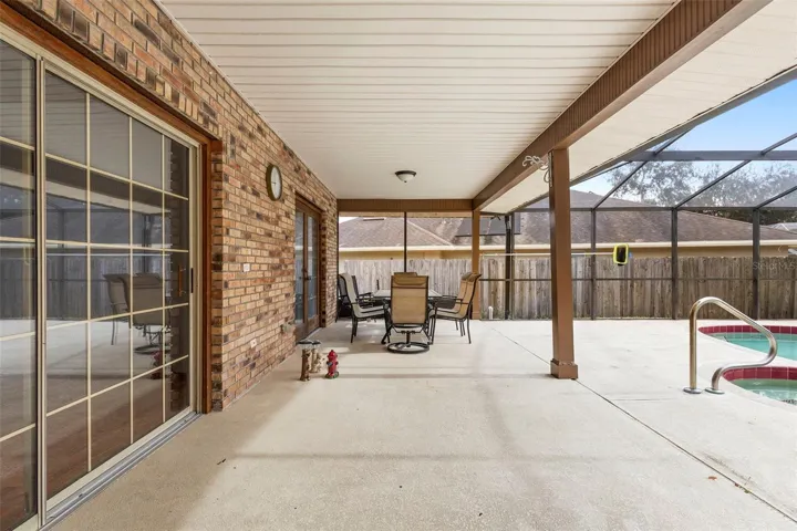 Covered and screened patio