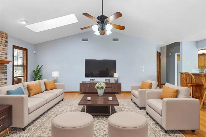 Family Room Virtually staged