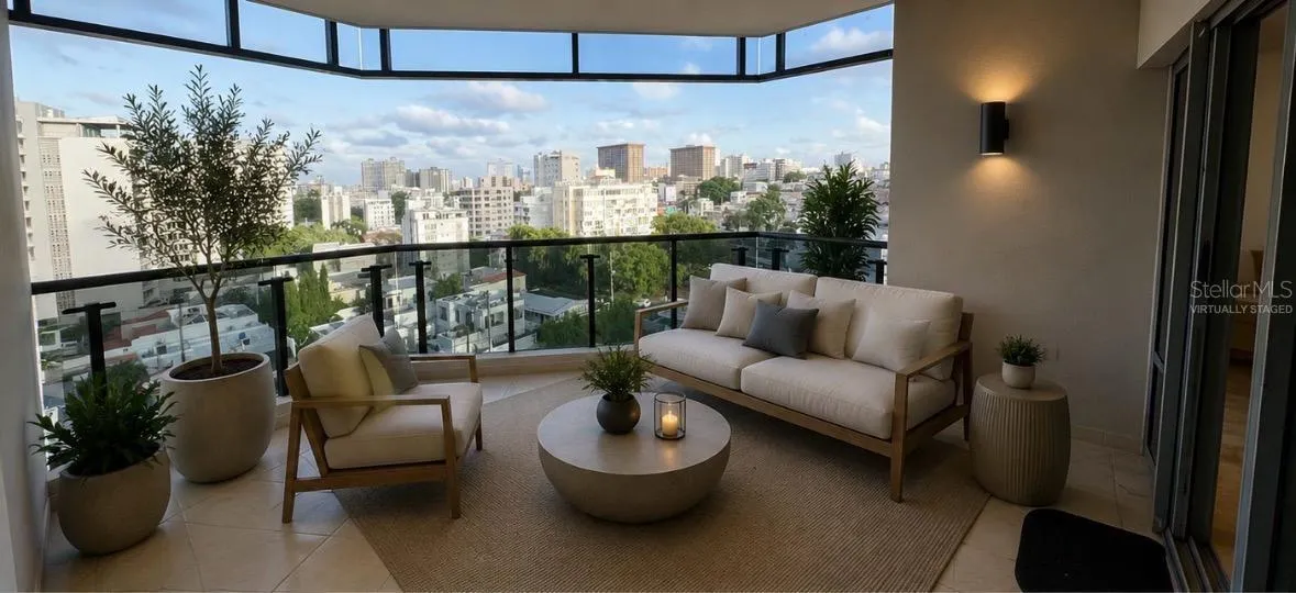 Balcony Virtually Staged