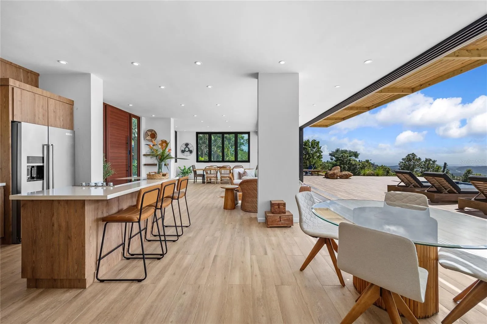 Kitchen with Dining Area overlooking Terrace