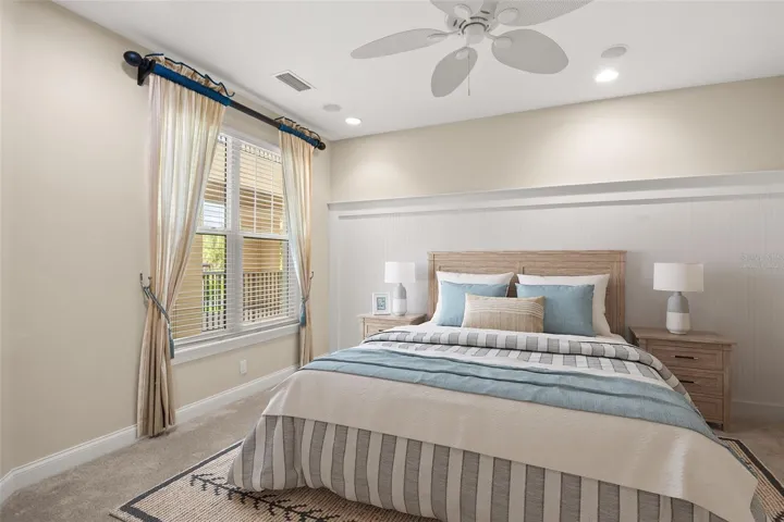 Virtually staged; Large Guest Bedroom with walk-in closet.