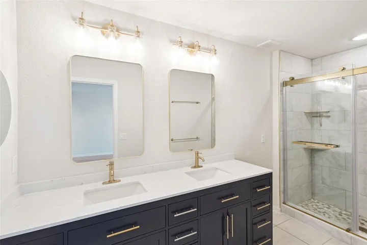 Remodeled primary bathroom